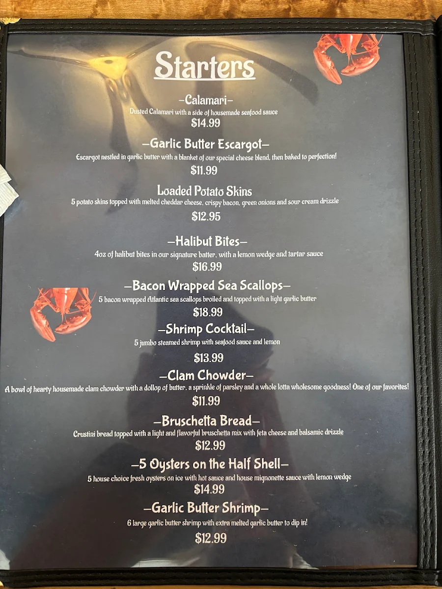 Menu, Muskoka Surf and Turf