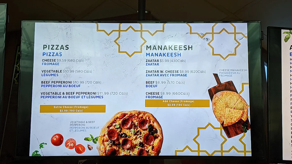 Menu, Paramount Fine Foods