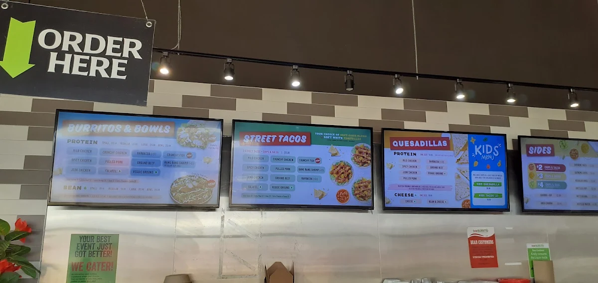 Menu, barBURRITO