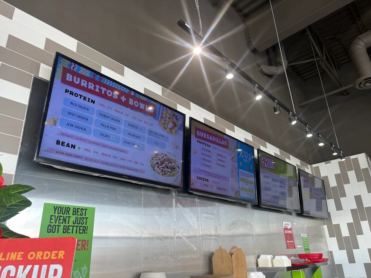 Menu, barBURRITO