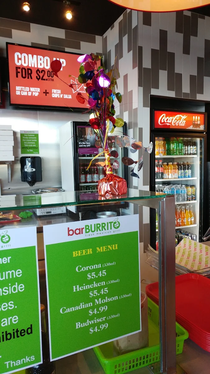 Menu, barBURRITO