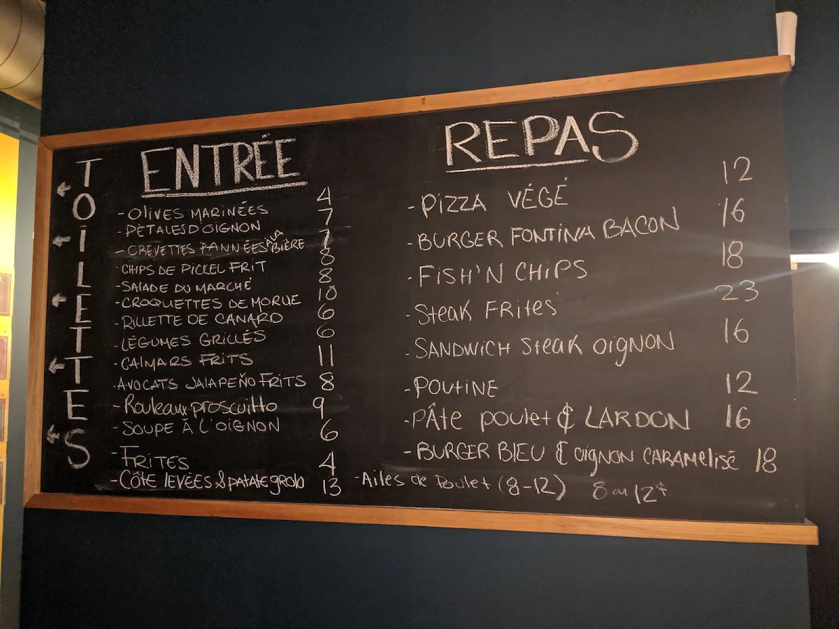 Menu, Louis' Pub