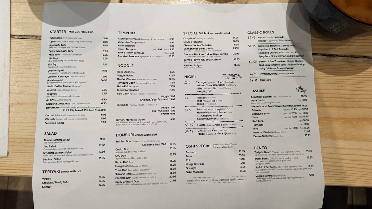 Menu photo 1
