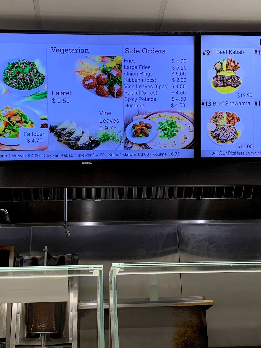 Menu, Shawarma and Donair Express