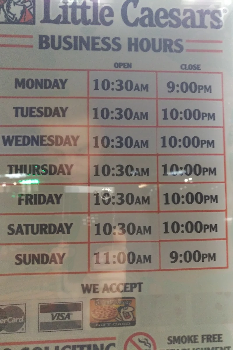Menu, Little Caesars Pizza
