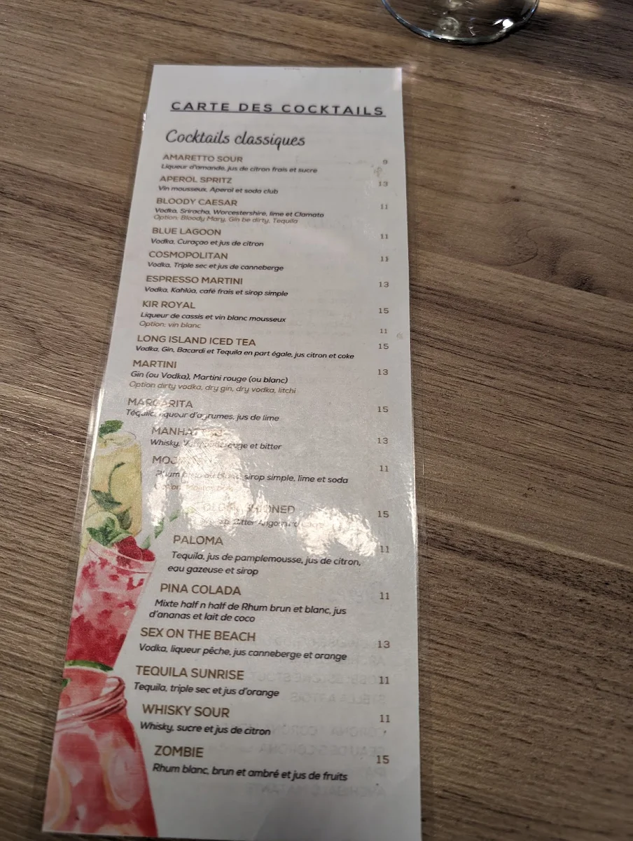 Menu, Restaurant The Privilege