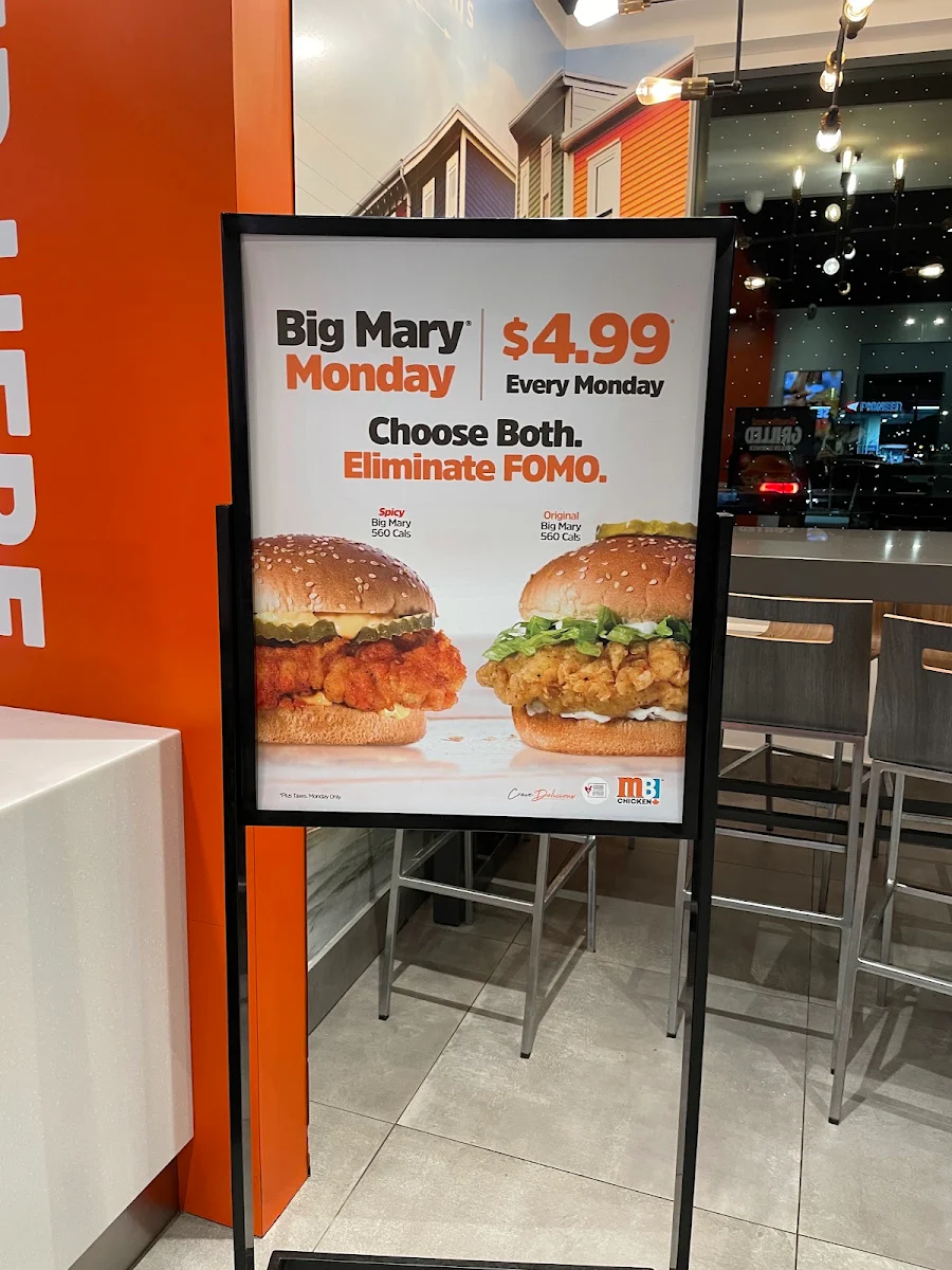 Menu, Mary Brown's Chicken