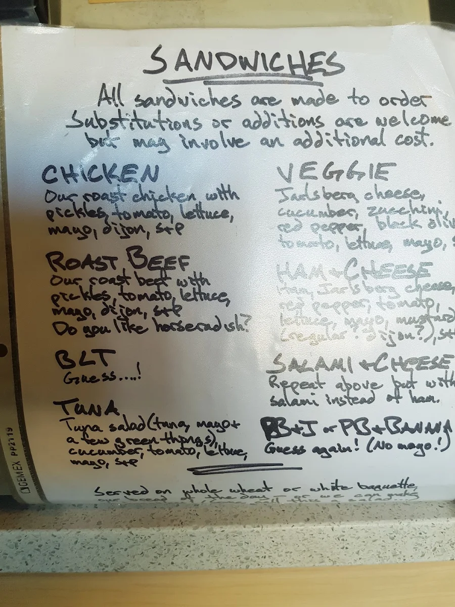 Menu, Convivial Cafe And Bakery