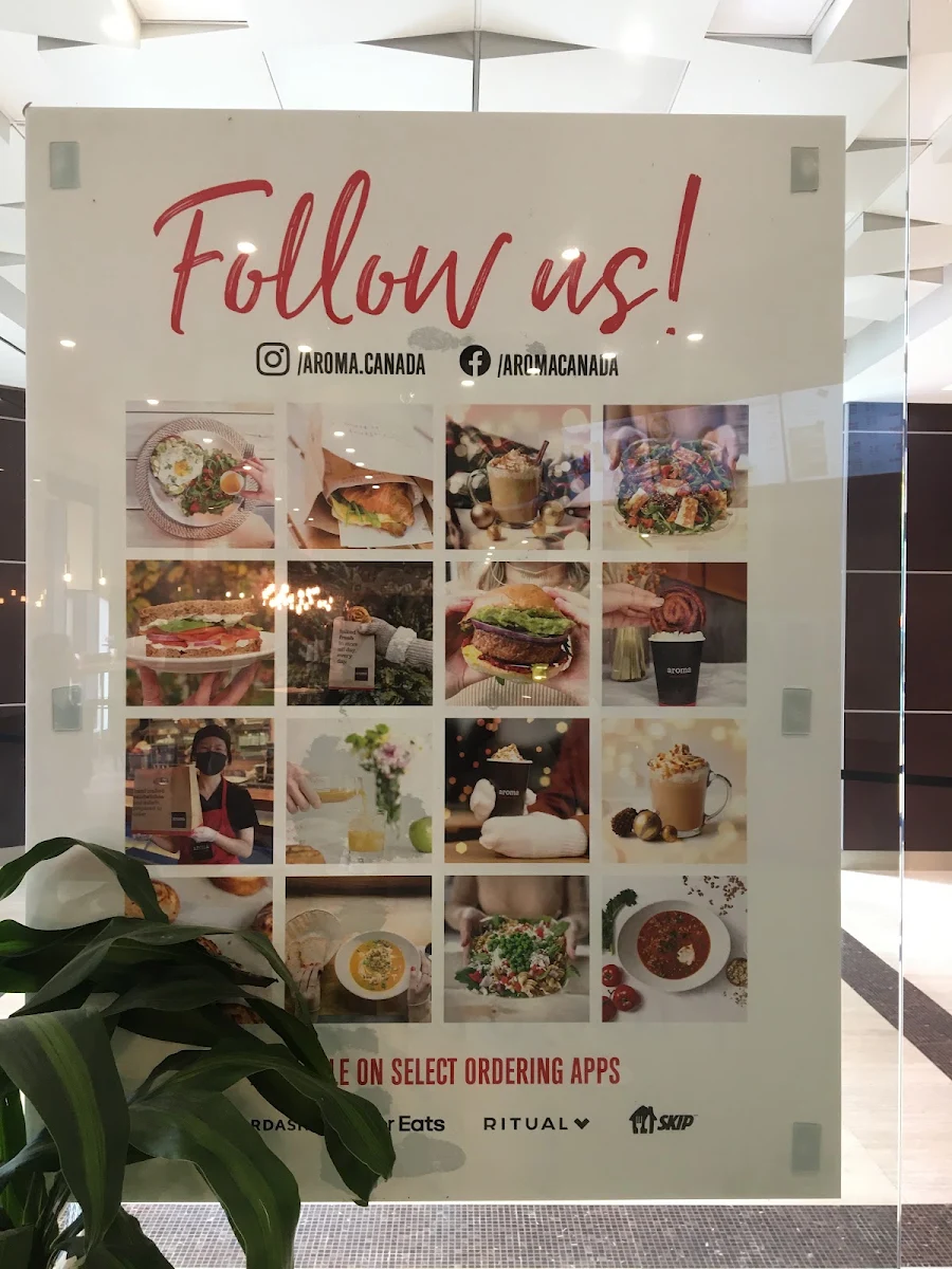 Menu, Aroma Espresso Bar