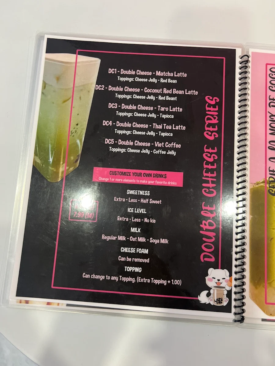 Menu, Suga Boo - Bubble Teas & Snacks