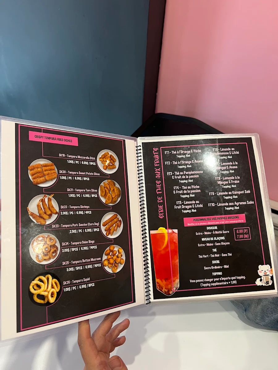 Menu, Suga Boo - Bubble Teas & Snacks