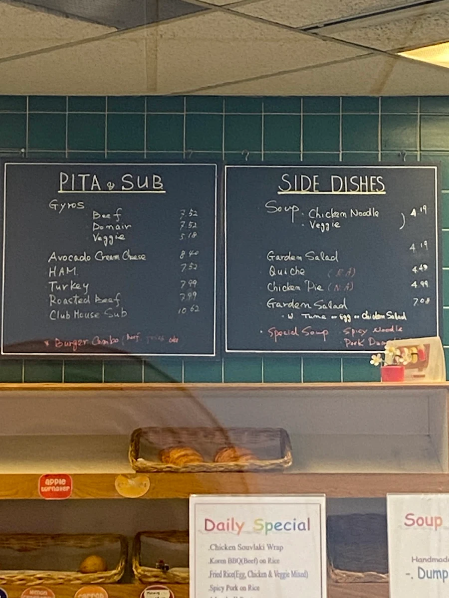 Menu, Green & Sprouts (Drinks & Foods)