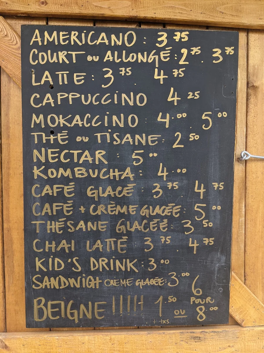 Menu, Brûlerie et Comptoir Mont-café