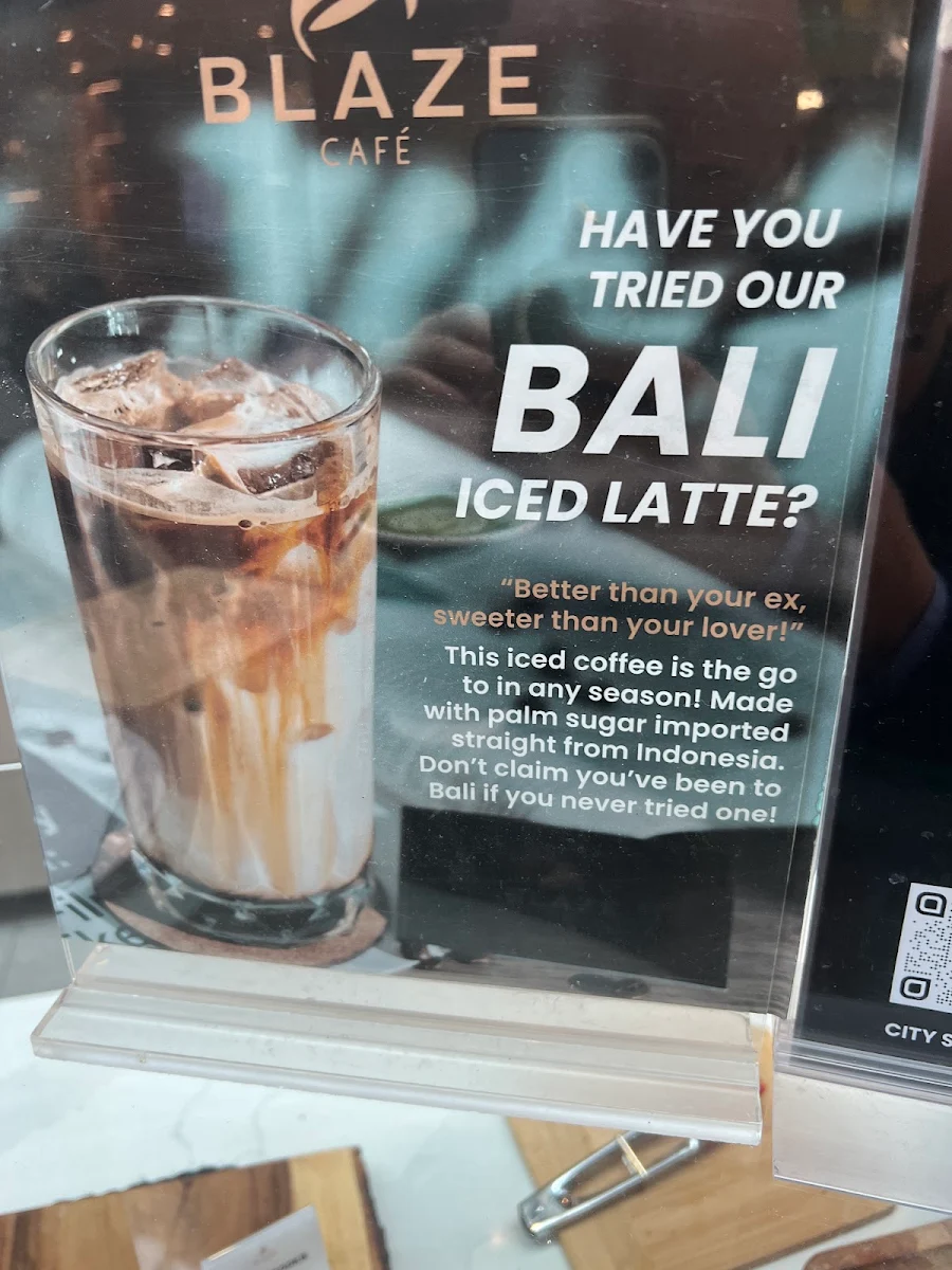 Menu, Blaze Cafe - City Square Mall