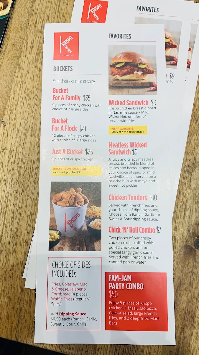 Menu, Paramount Middle Eastern Kitchen