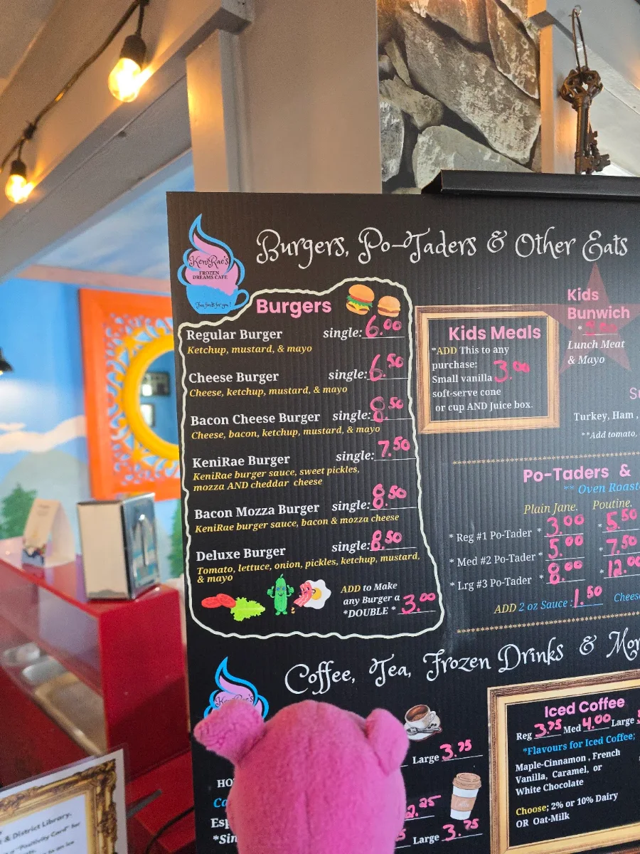 Menu, KeniRae's