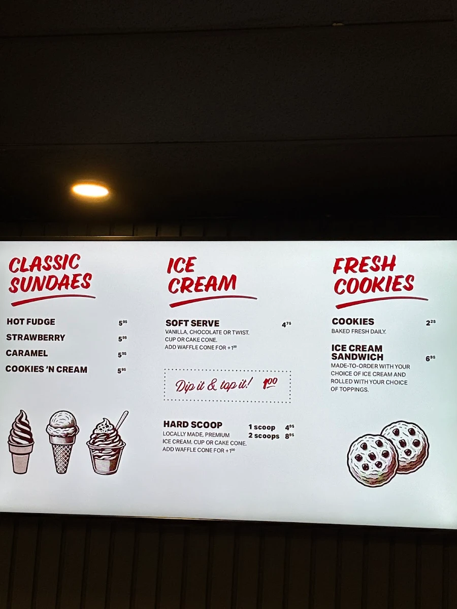 Menu, Big Bam Burger