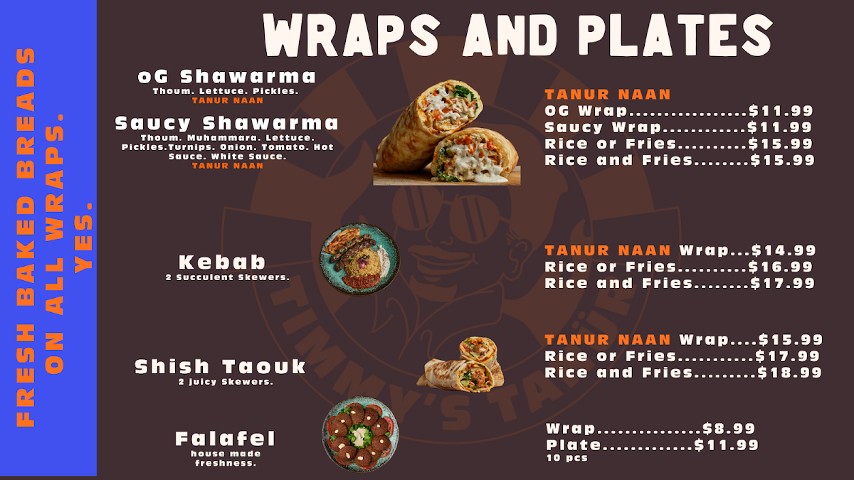 Menu, Timmy's Tanür