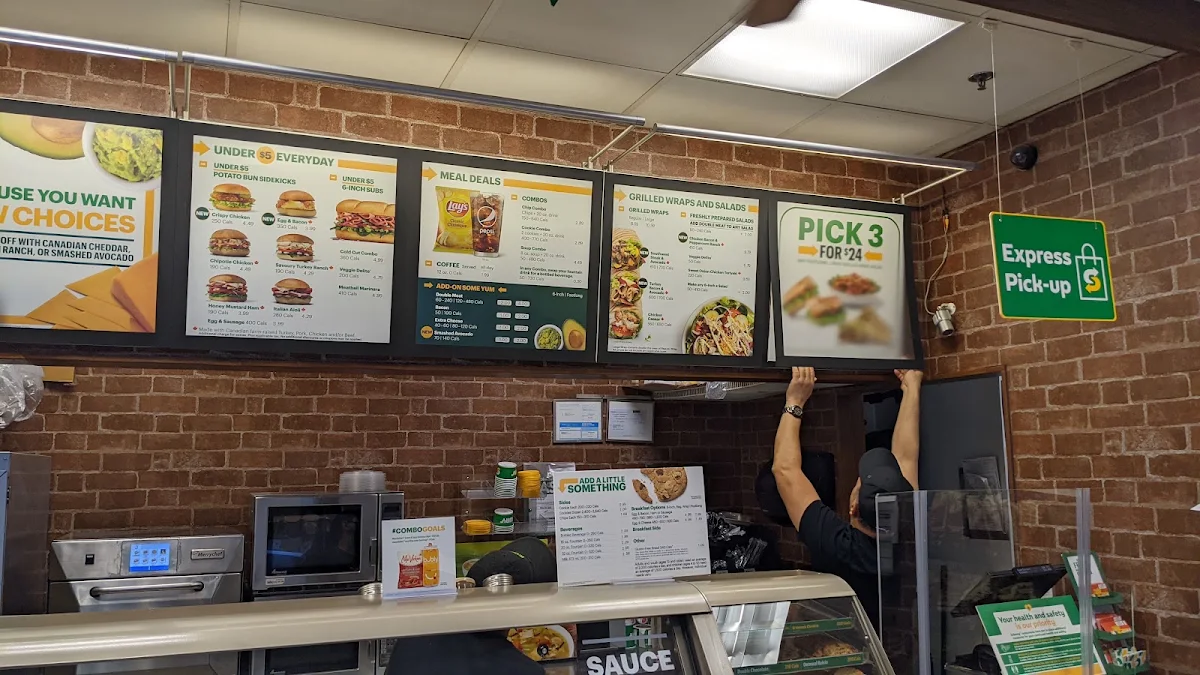 Menu, Subway