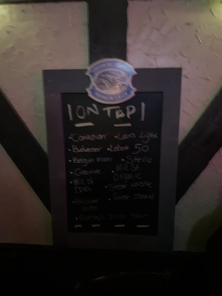 Menu, Linsmore Tavern