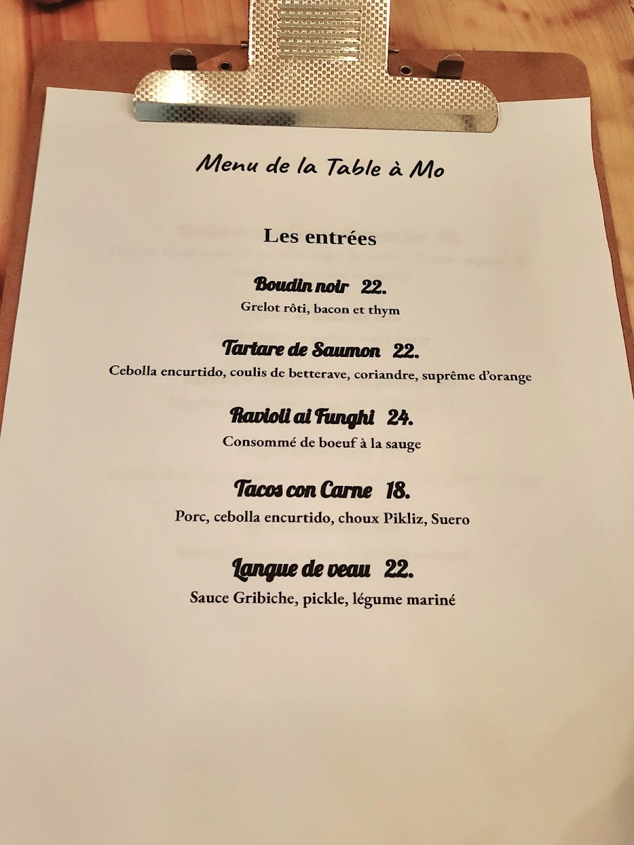 Menu photo 1