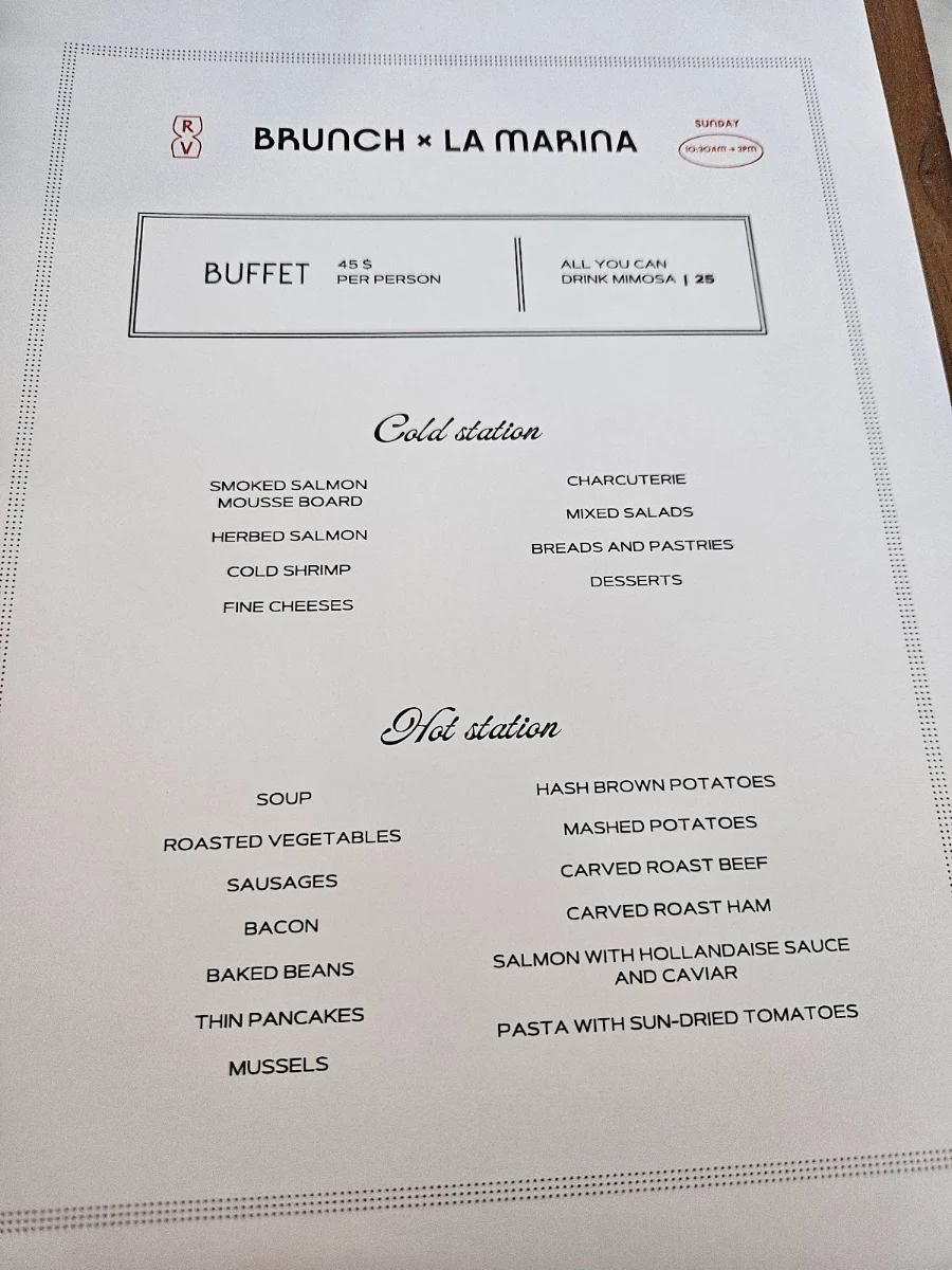 Menu, Restaurant Le Rouge Vin