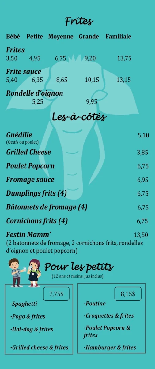 Menu, Le Mammouth