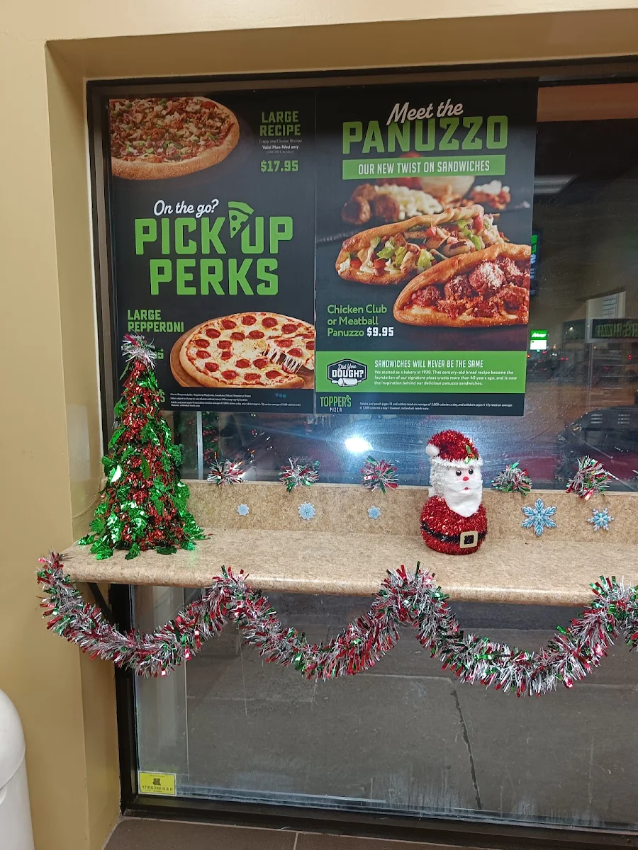 Menu, Topper's Pizza — Kitchener