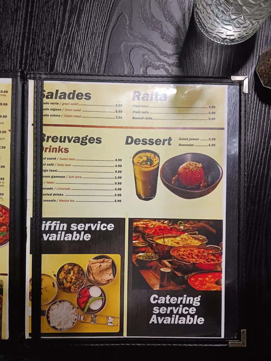 Menu, Restaurant Honey Khana Khazana