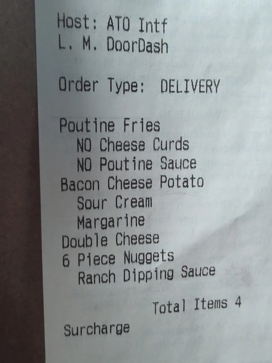 Menu, Wendy's
