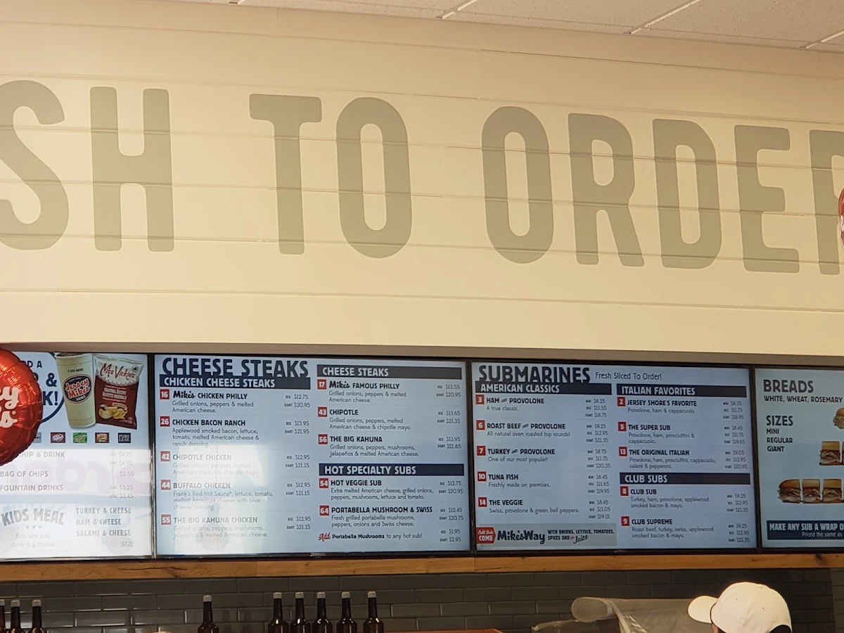 Menu, Jersey Mike's Subs