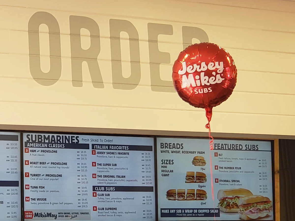 Menu, Jersey Mike's Subs