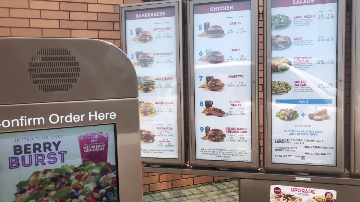 Menu, Wendy's