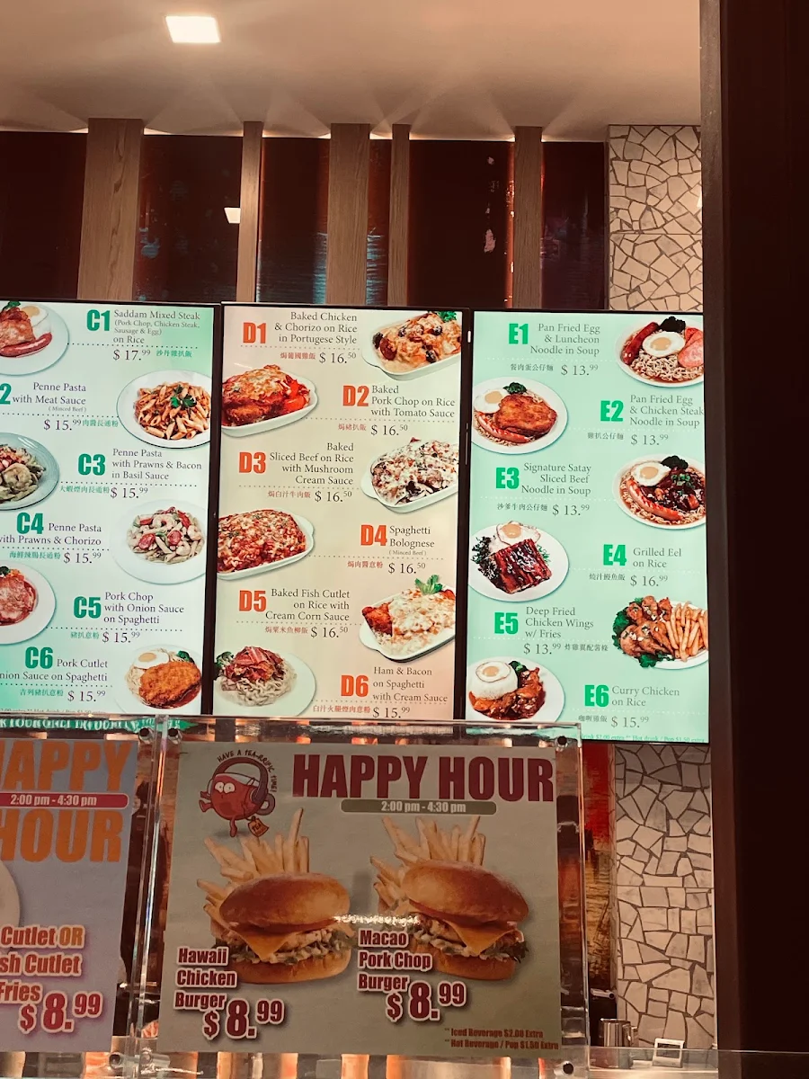 Menu, O'Kitchen