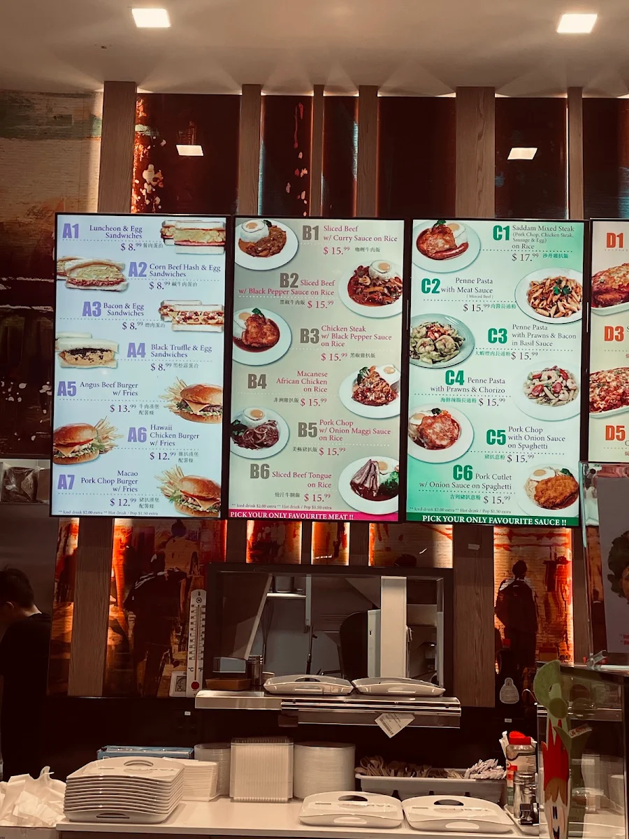 Menu, O'Kitchen