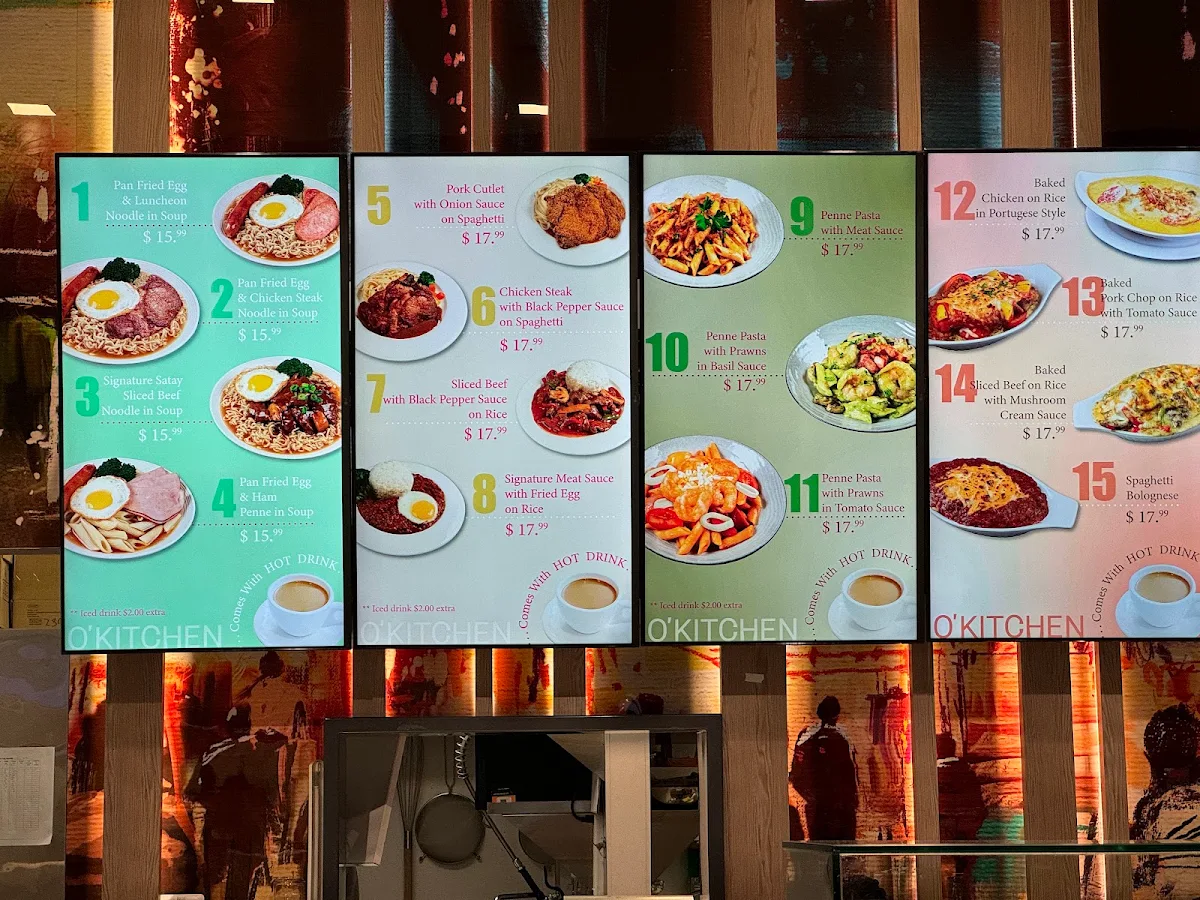 Menu, O'Kitchen