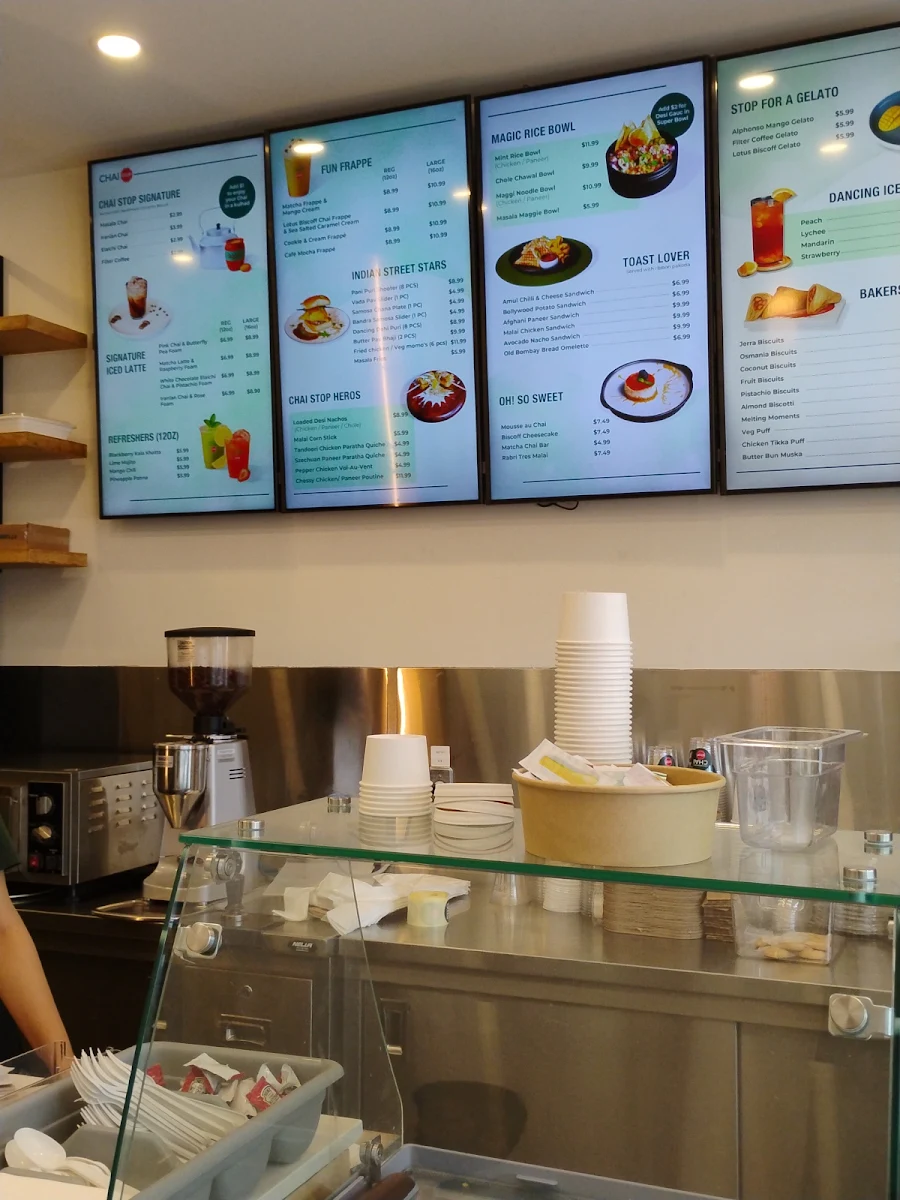 Menu, Chai Stop