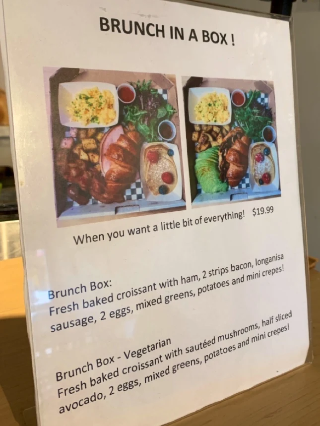 Menu, Decourses Café