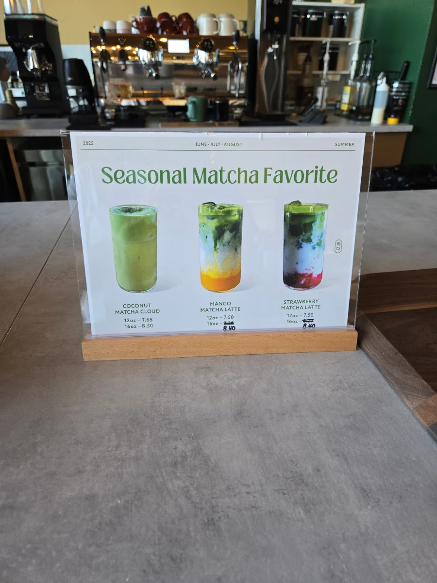Menu, Hada at SpinHouse South Surrey