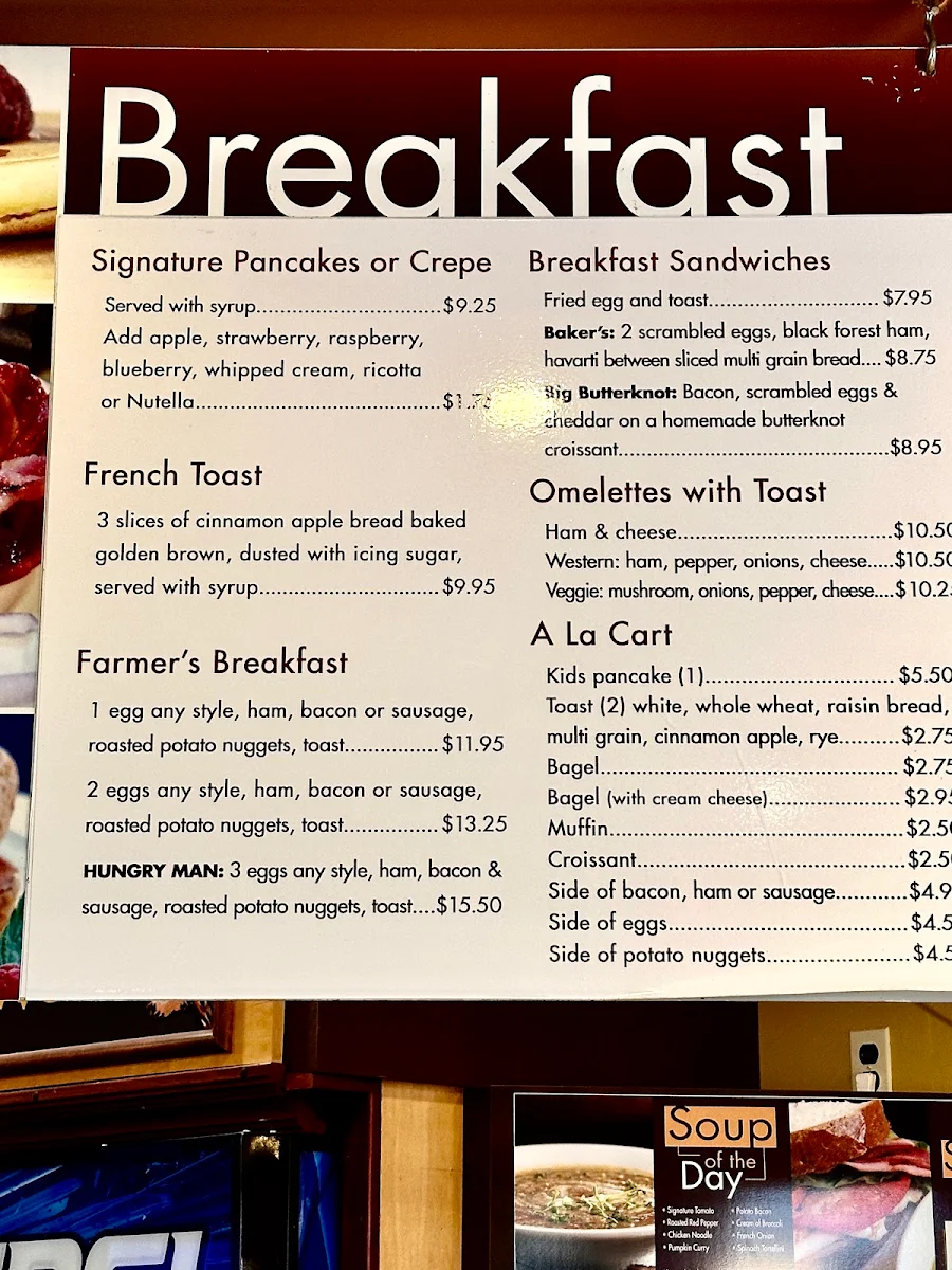 Menu, Lakeside Bakery Deli Cafe