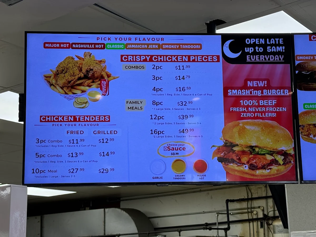 Menu, MAJOR JOY Flavoured Chicken