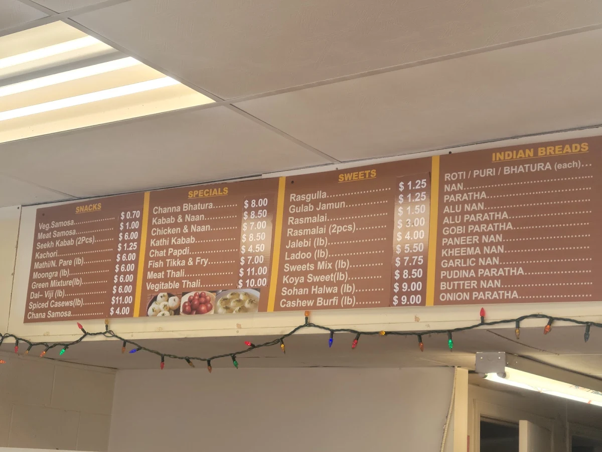 Menu, Moti Palace
