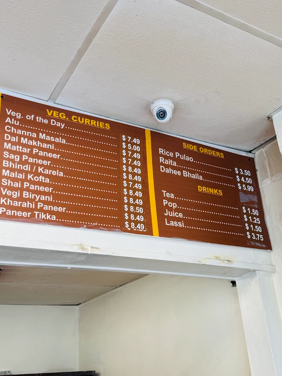 Menu, Moti Palace