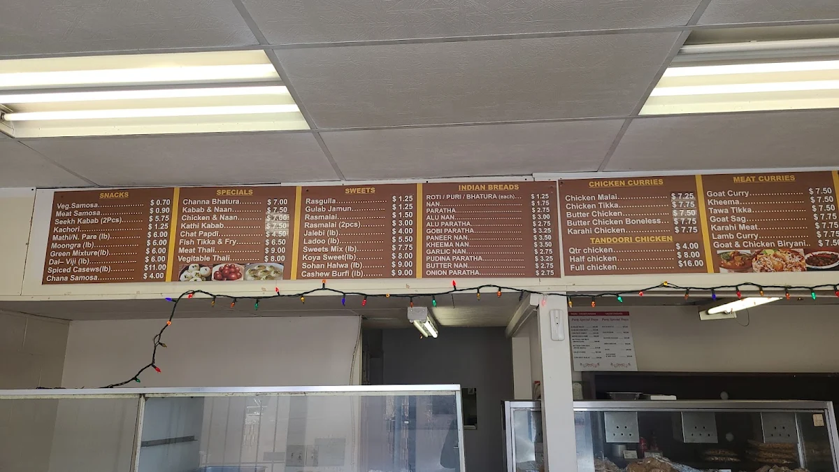 Menu, Moti Palace