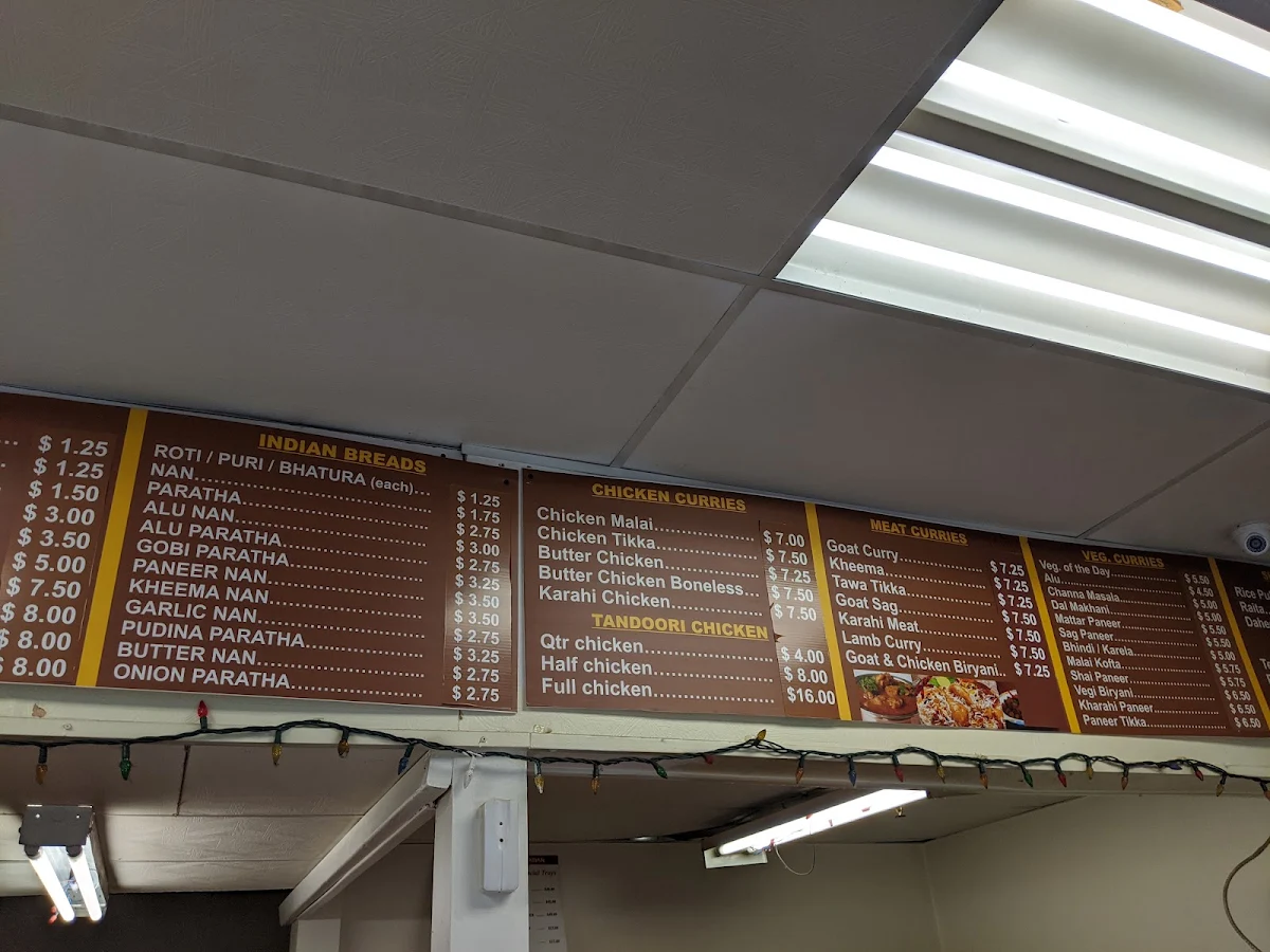 Menu, Moti Palace