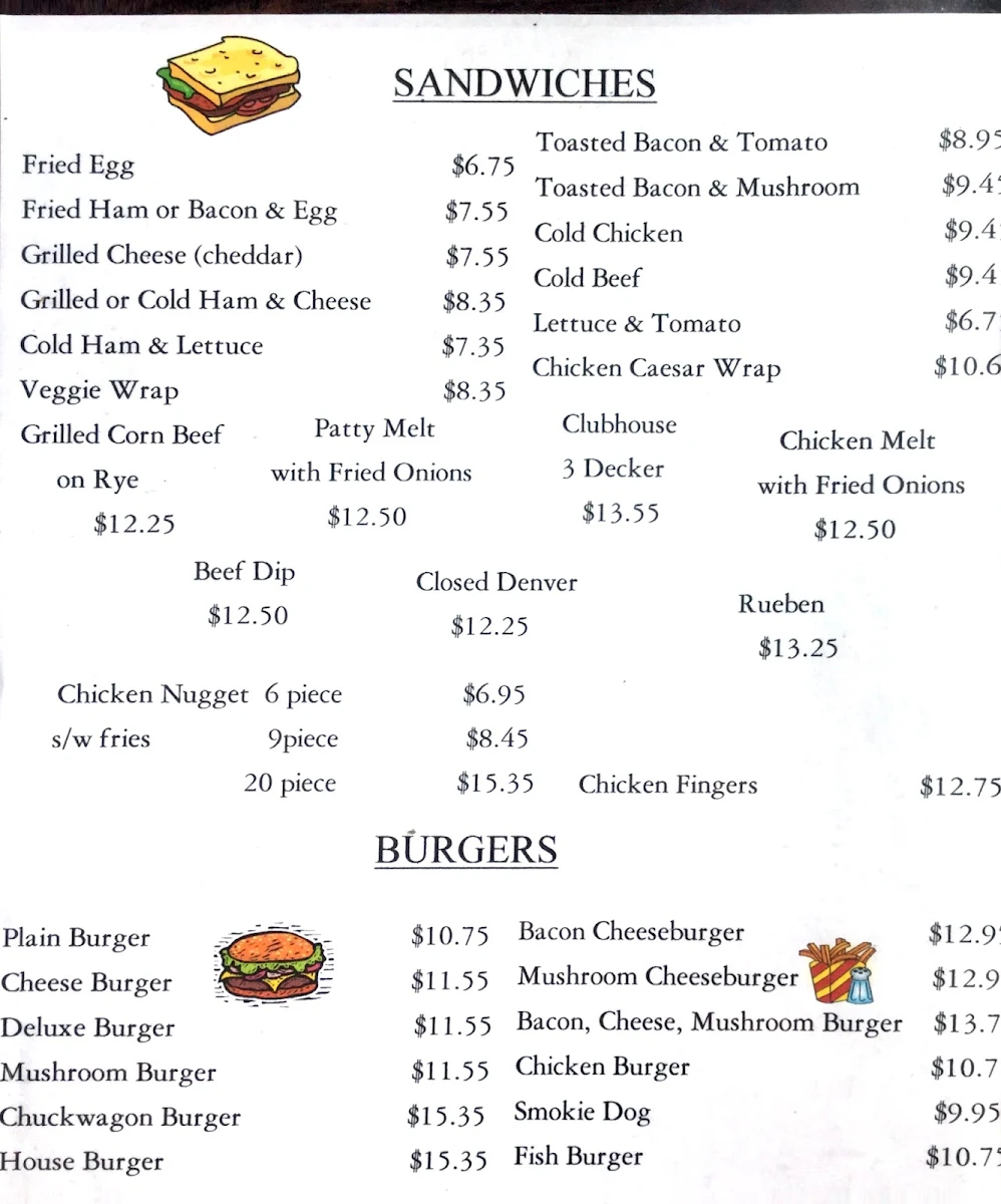 Menu, Cordial Restaurant Nouveau