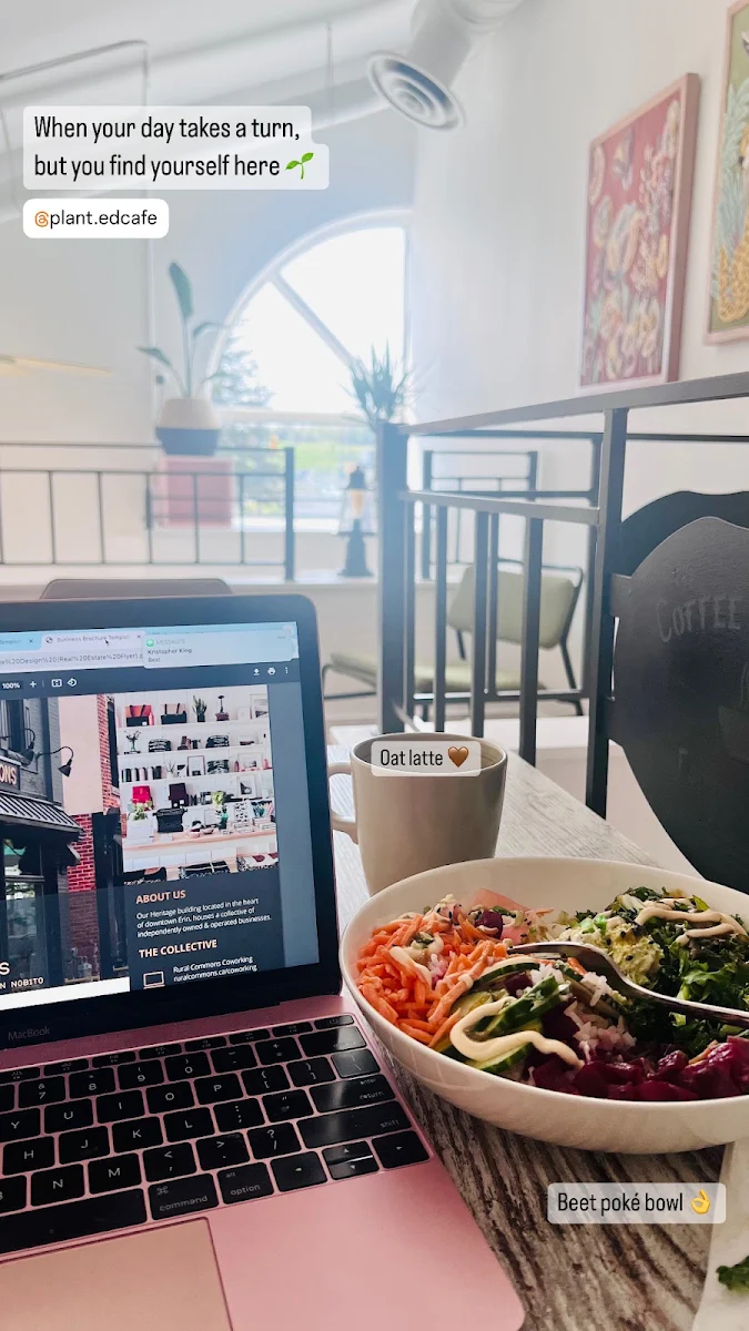 Menu, plant.ed café