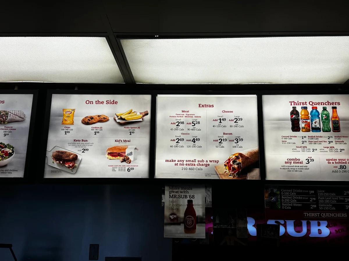 Menu, MR.SUB