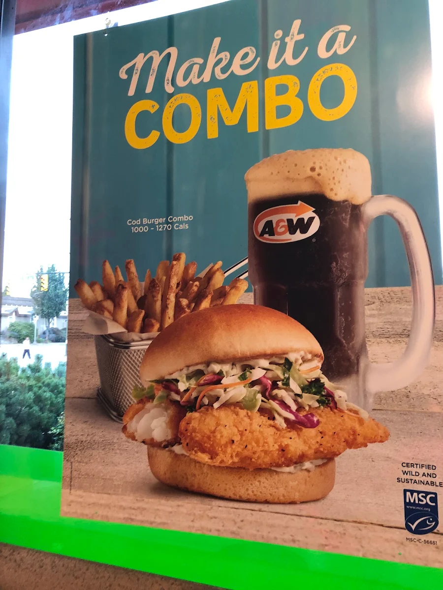 Menu, A&W Canada