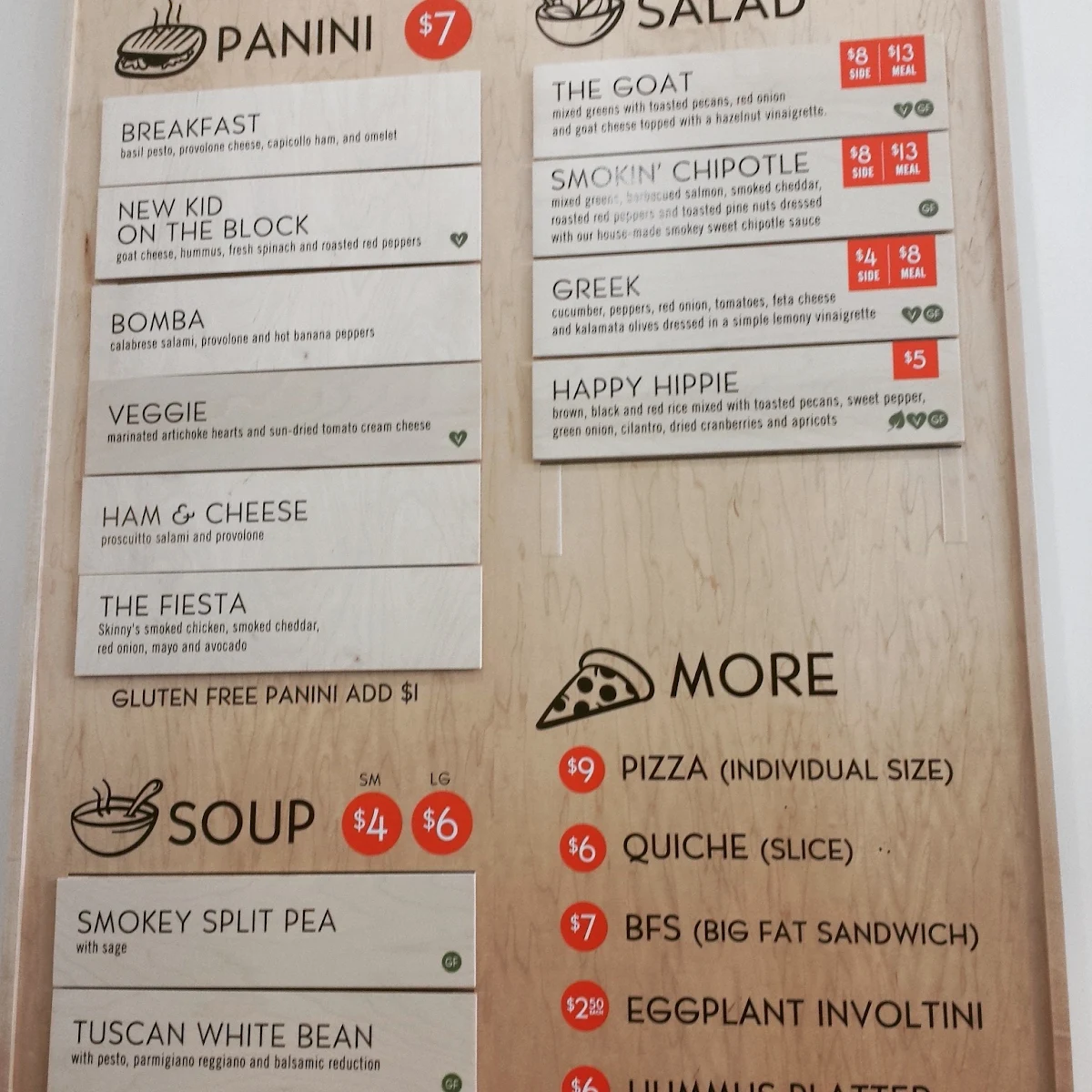 Menu, Zucchini Blossom Market & Cafe